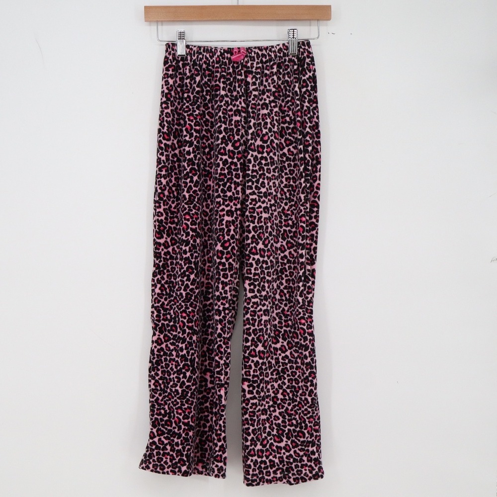 Unbranded Pajama Pants Women S Lounge Pink Leopard Print Soft Stretch Excellent